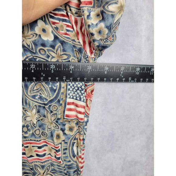 Pierre Cardin 1XLT American Flag Print Short Sleeve Button Up Shirt Men's - Picture 7 of 7